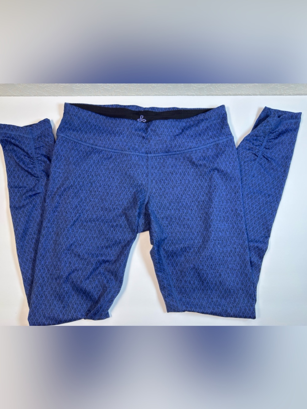 Prana Blue Printed Cropped Leggings Women’s Size Small Athletic Yoga Pants